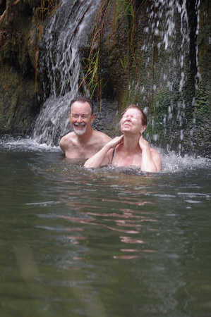 Swimming in the Tagalala Hot Springs.
