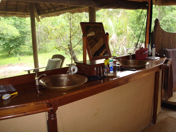 Selous Safari Camp - bathroom vanity.