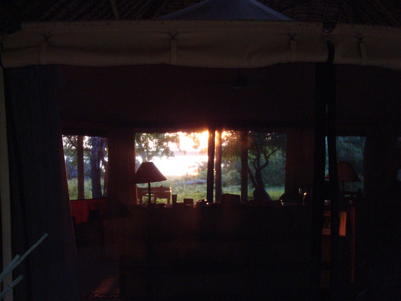 Sunset view from our bed.