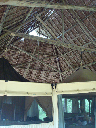 Selous Safari Camp - quite a structure over our tent.